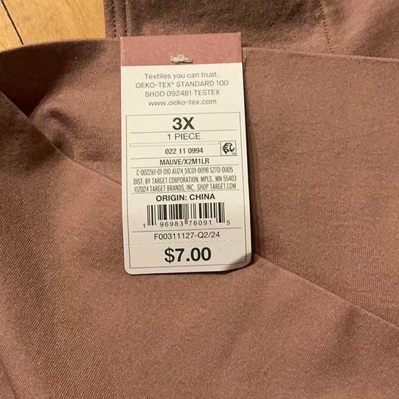 Auden Seamless High Rise Thong Set in Soft Mauve - Picture 4 of 5